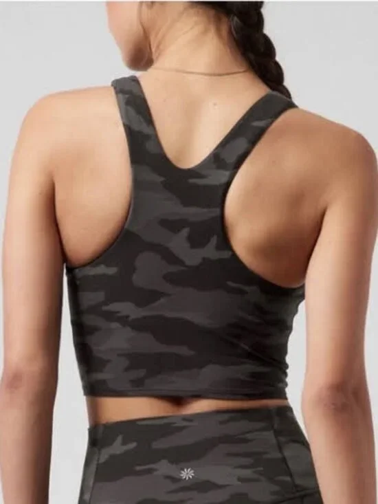Athleta Conscious Crop D-DD+ Tank Black Camo Athleisure XL - Picture 2 of 7